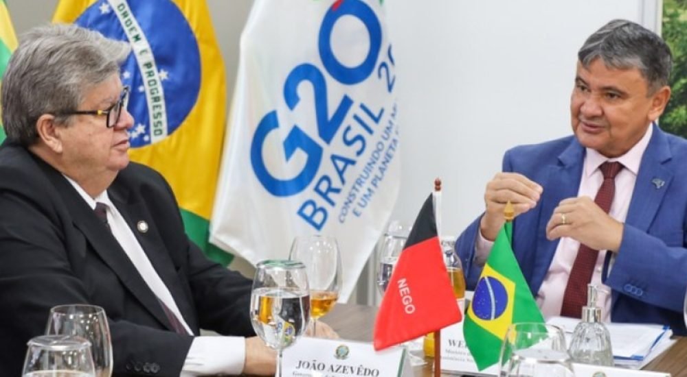 Governador da Paraíba, João Azevêdo e o ministro do Desenvolvimento Social, Wellington Dias