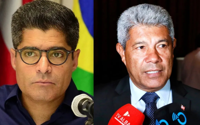 ACM Neto(á esquerda e Jerônimo Rodrigues(á direita)